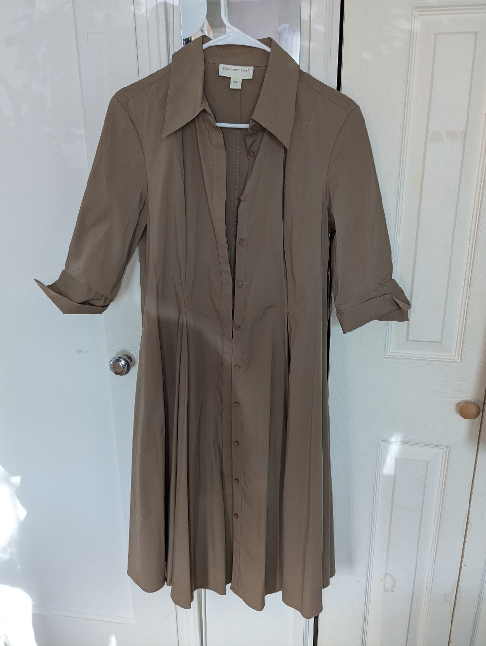 Coldwater Creek Button-Front Midi Shirt Dress
